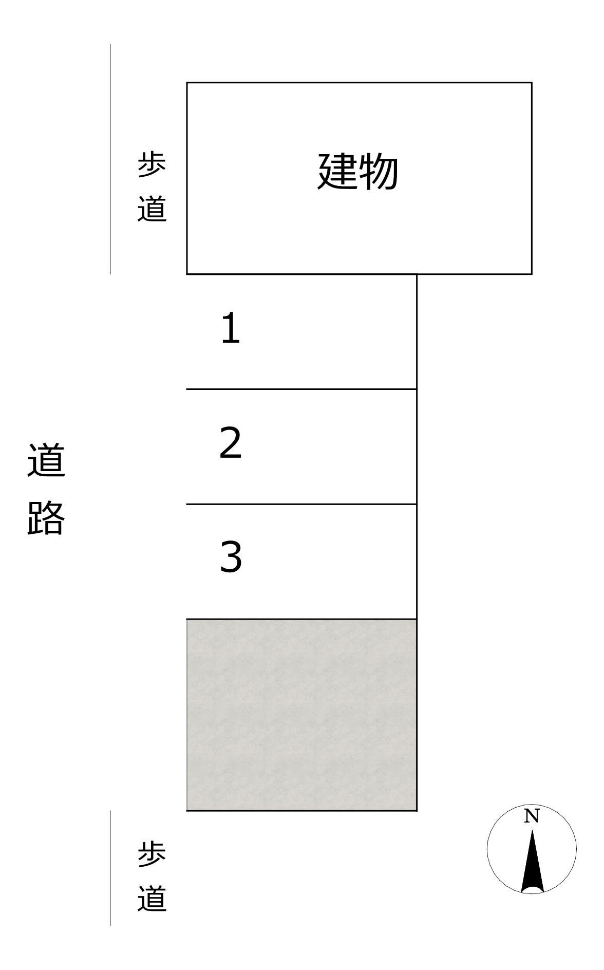 160二女子町駐車場の駐車配置図