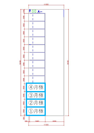 穂積駅前の駐車配置図