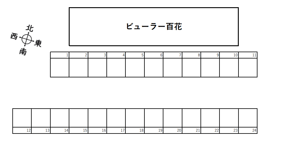 ビューラー百花の駐車配置図