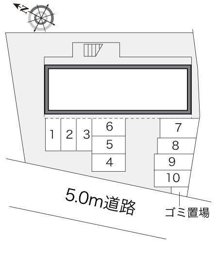 天満(17012)の駐車配置図