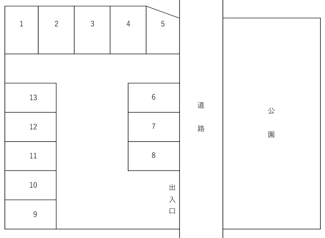加藤駐車場の駐車配置図