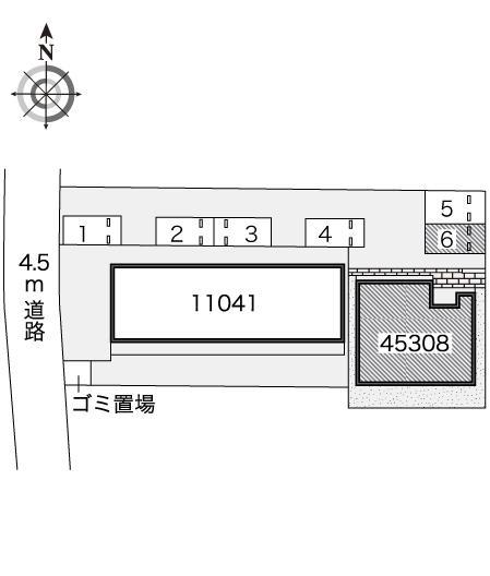 新百合２(45308)の駐車配置図
