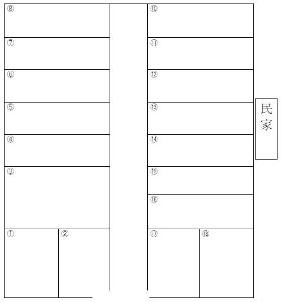 天野光清Pの駐車配置図