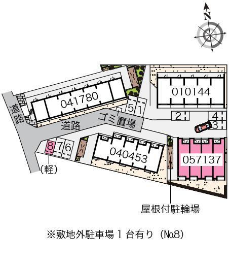 ミランダ白樺Ⅵ(57137) 敷地外駐車場の駐車配置図