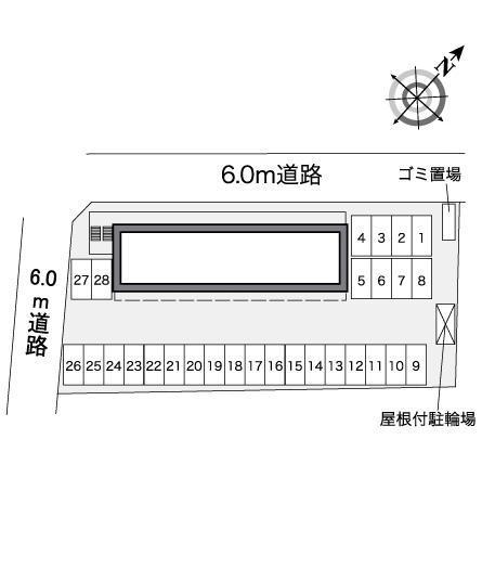 グリチネⅡ(39100)の駐車配置図