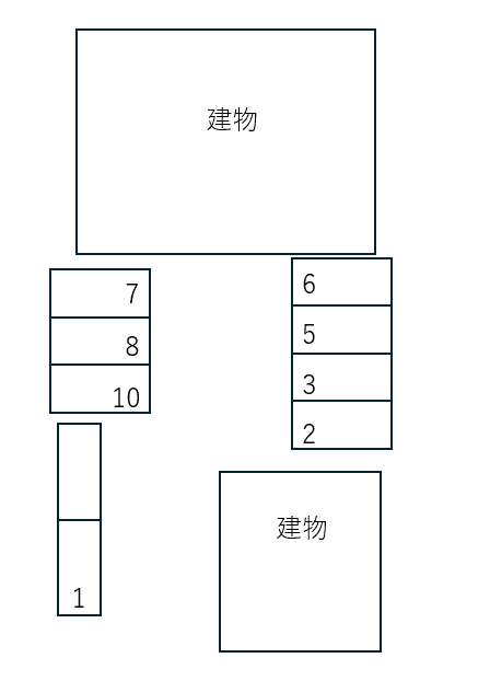 ＫＲＯＮＯＳ　Ａ・Ｂ別駐車場の駐車配置図