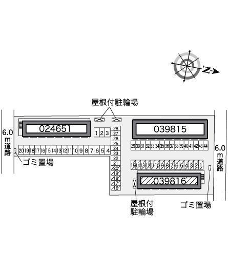 パッションⅢ(39816)の駐車配置図