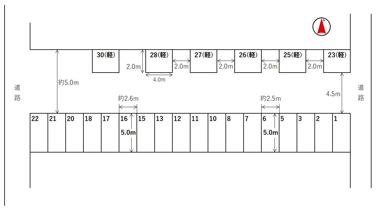 ダイコーモータープールの駐車配置図