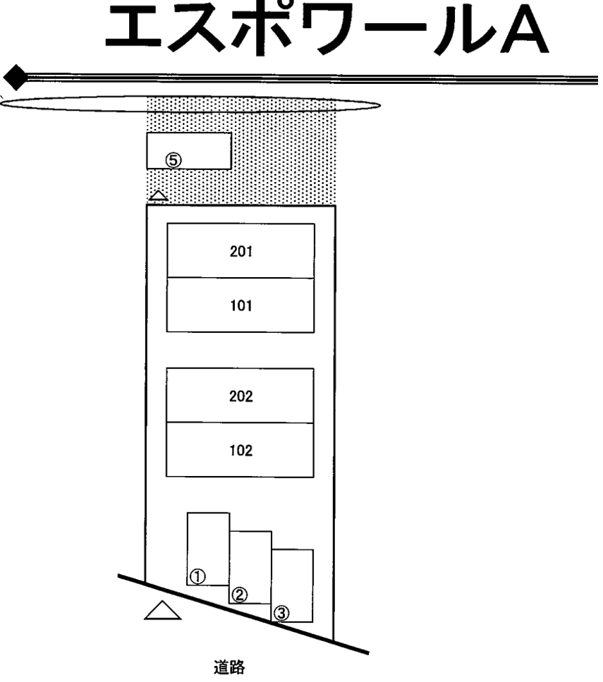 エスポワールＡの駐車配置図