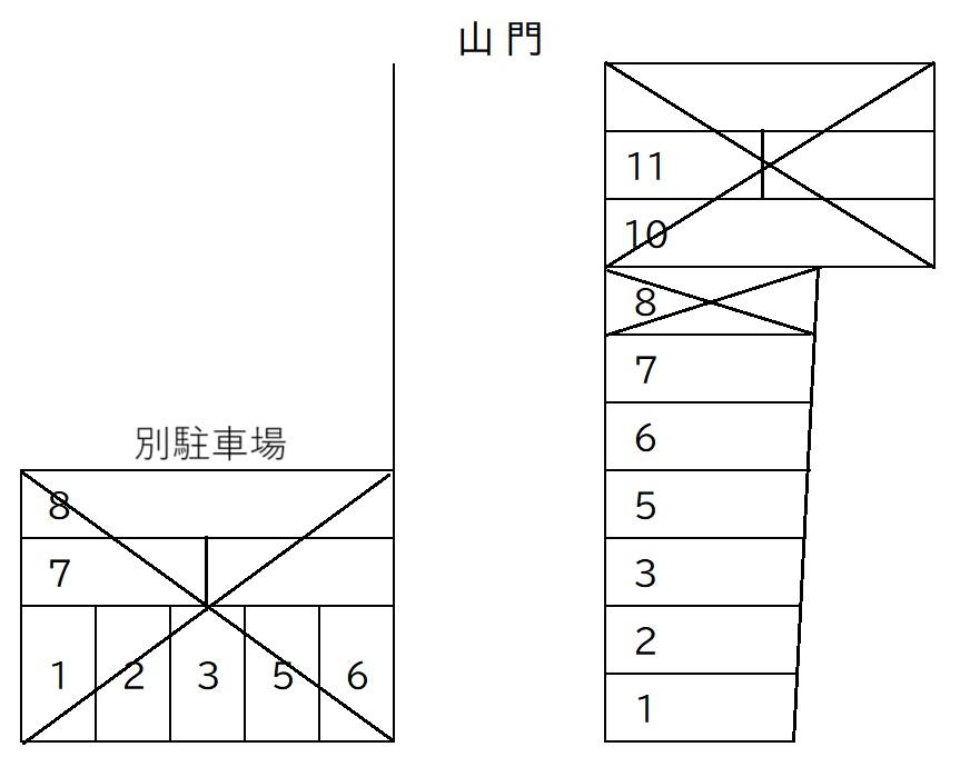 (19) 陽岳寺駐車場の駐車配置図