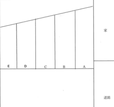 青木町3丁目月極駐車場の駐車配置図