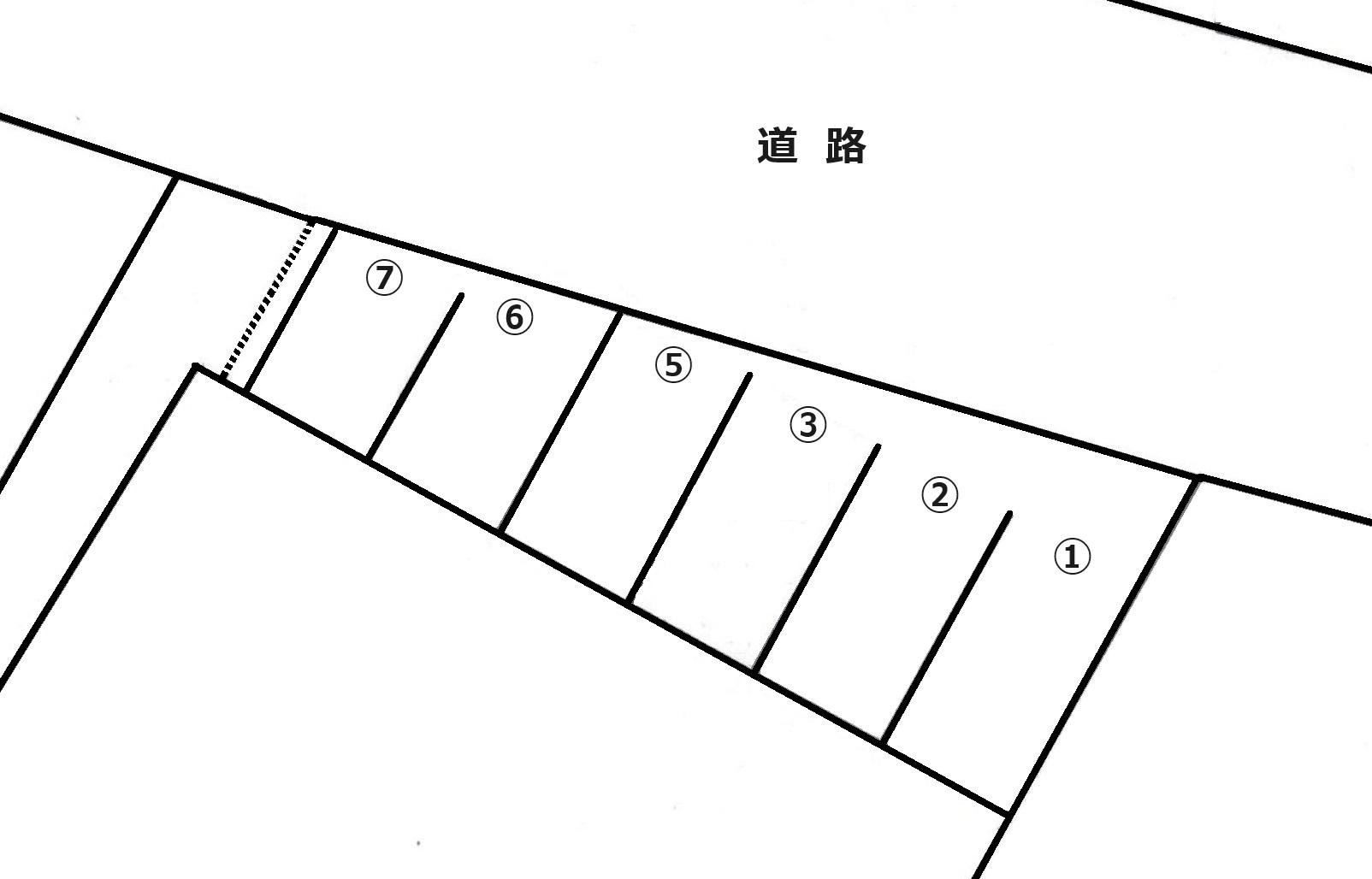 菊地駐車場の駐車配置図
