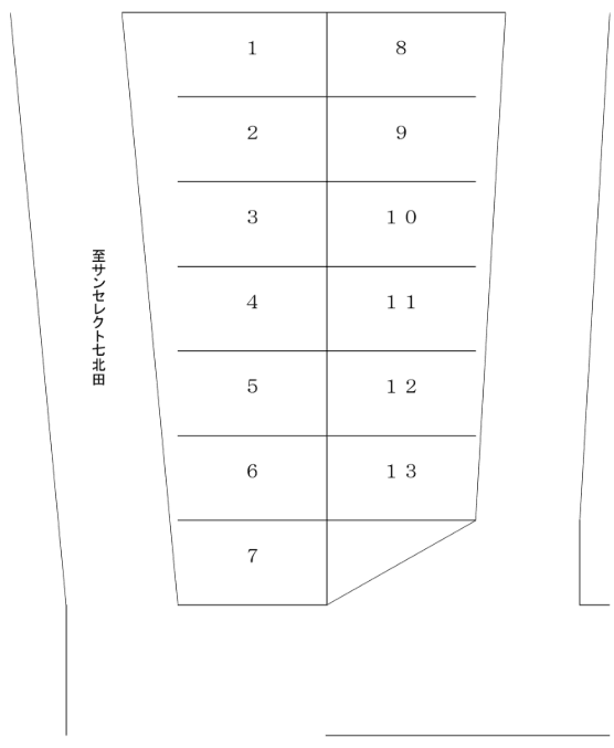 鳥井原第2パーキングの駐車配置図