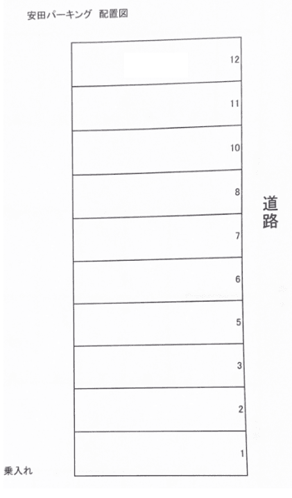 安田パーキングの駐車配置図
