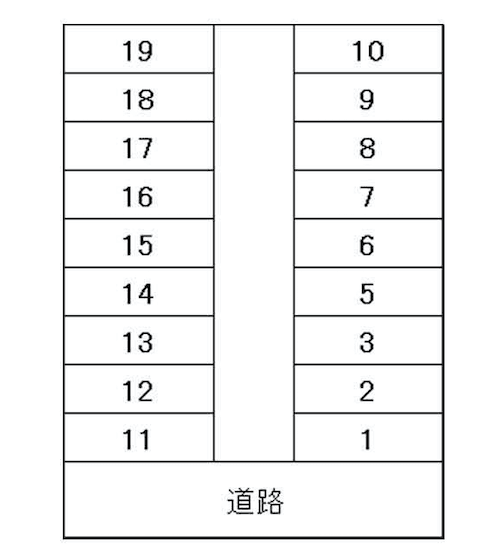 三玄社駐車場の駐車配置図