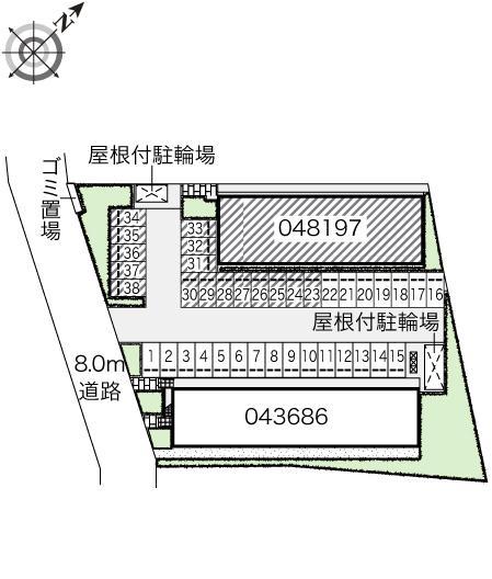 カロータＮ　２番館(48197)の駐車配置図