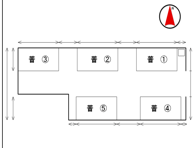 細田第33モータープールの駐車配置図