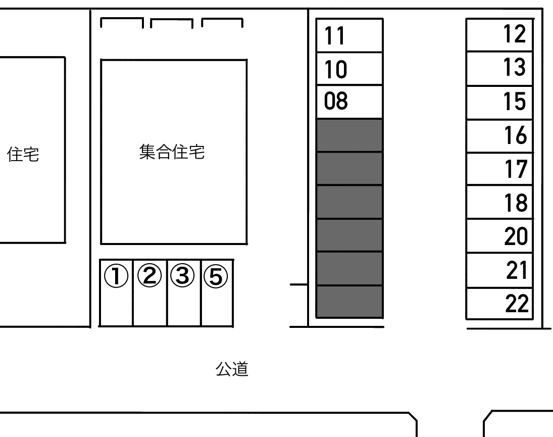 セトル駐車場の駐車配置図