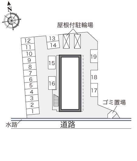 ハーモニーハイツ厚木(16143)の駐車配置図