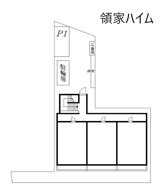 領家ハイムの駐車配置図