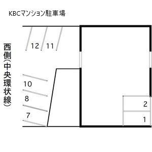 KBCマンション駐車場の駐車配置図
