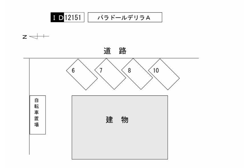 パラドールデリラＢの駐車配置図