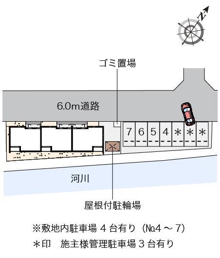 クレイノオリージャ多賀町(57462)の駐車配置図