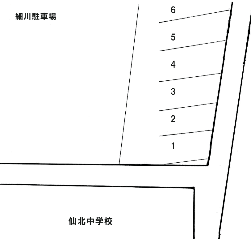 細川駐車場の駐車配置図