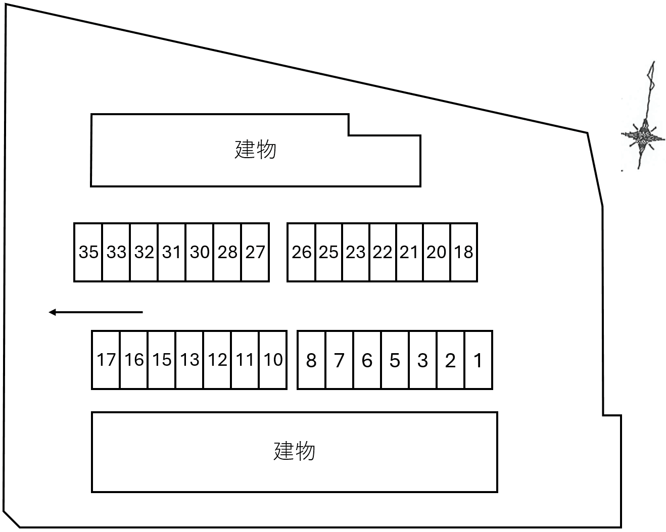 フォレストコートＡの駐車配置図