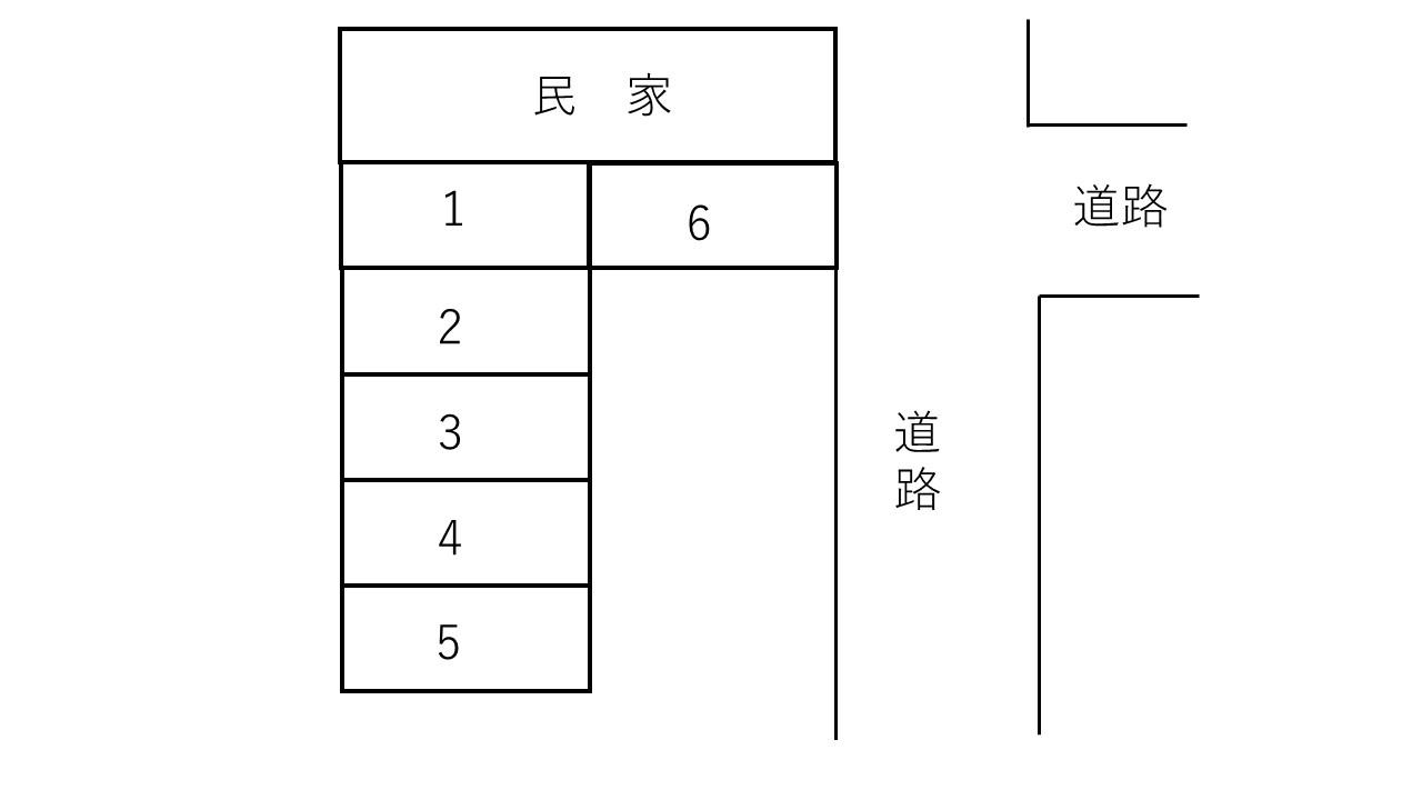 谷塚上町駐車場の駐車配置図