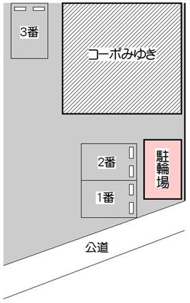 コーポみゆき駐車場の駐車配置図