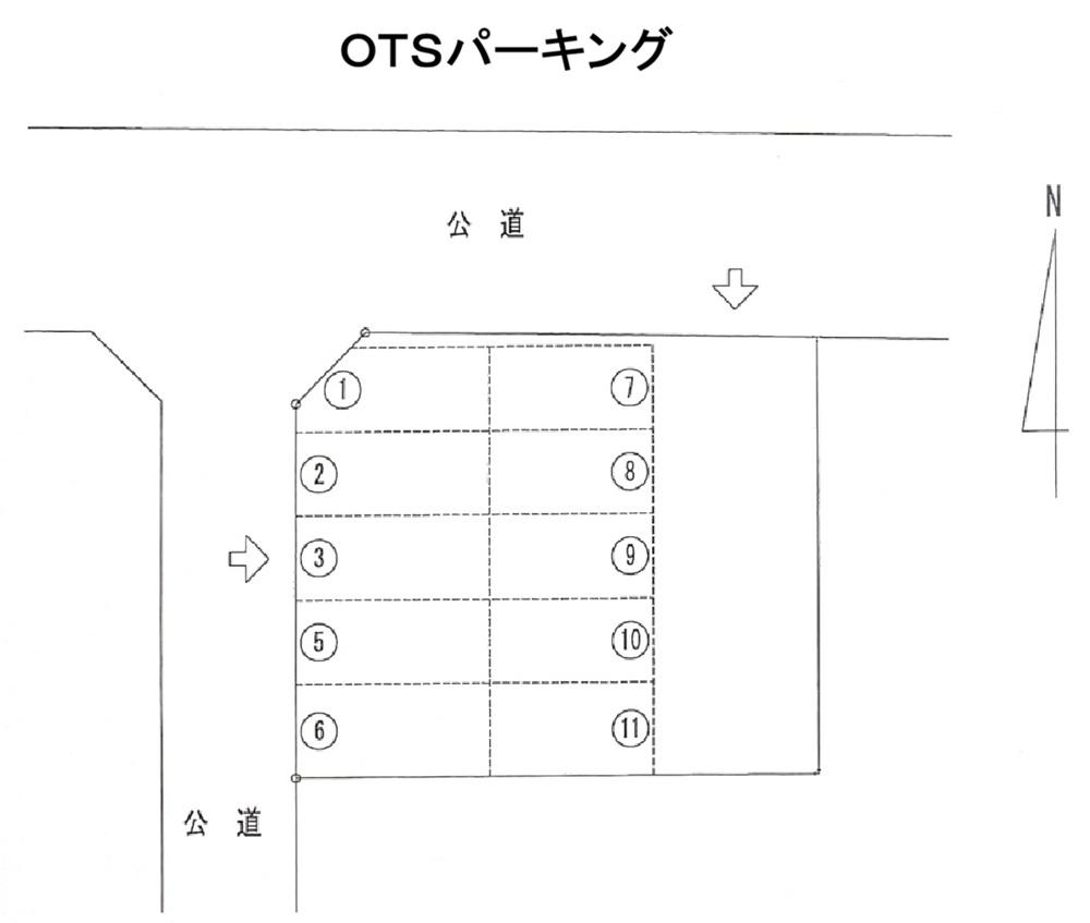 ＯＴＳパーキングの駐車配置図