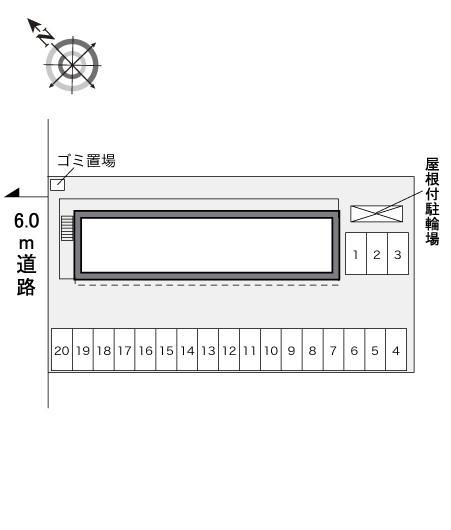 ハイツ笛吹(27831)の駐車配置図