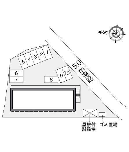 ＧｒｅｅｎＷｉｎｄⅡ(27217)の駐車配置図