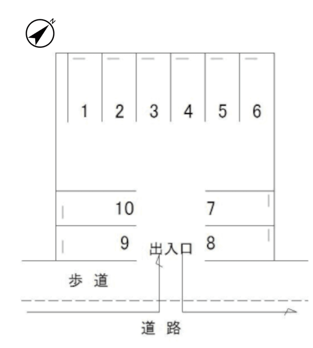 御幸本町2丁目Tパークの駐車配置図