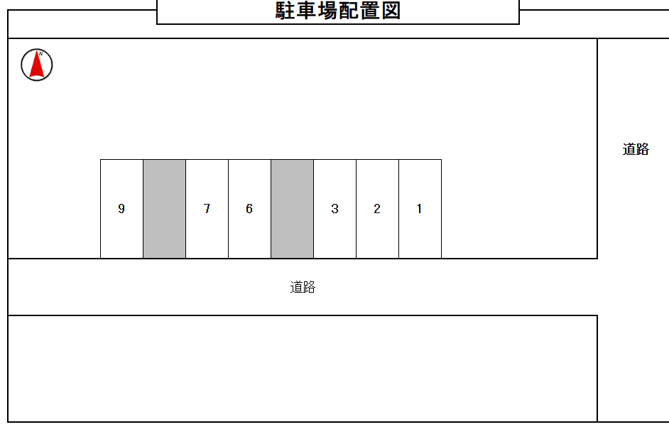 髙橋駐車場⑤屋根付の駐車配置図