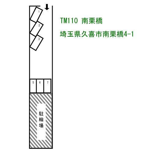 TERIOS MONTHLY110南栗橋の駐車配置図