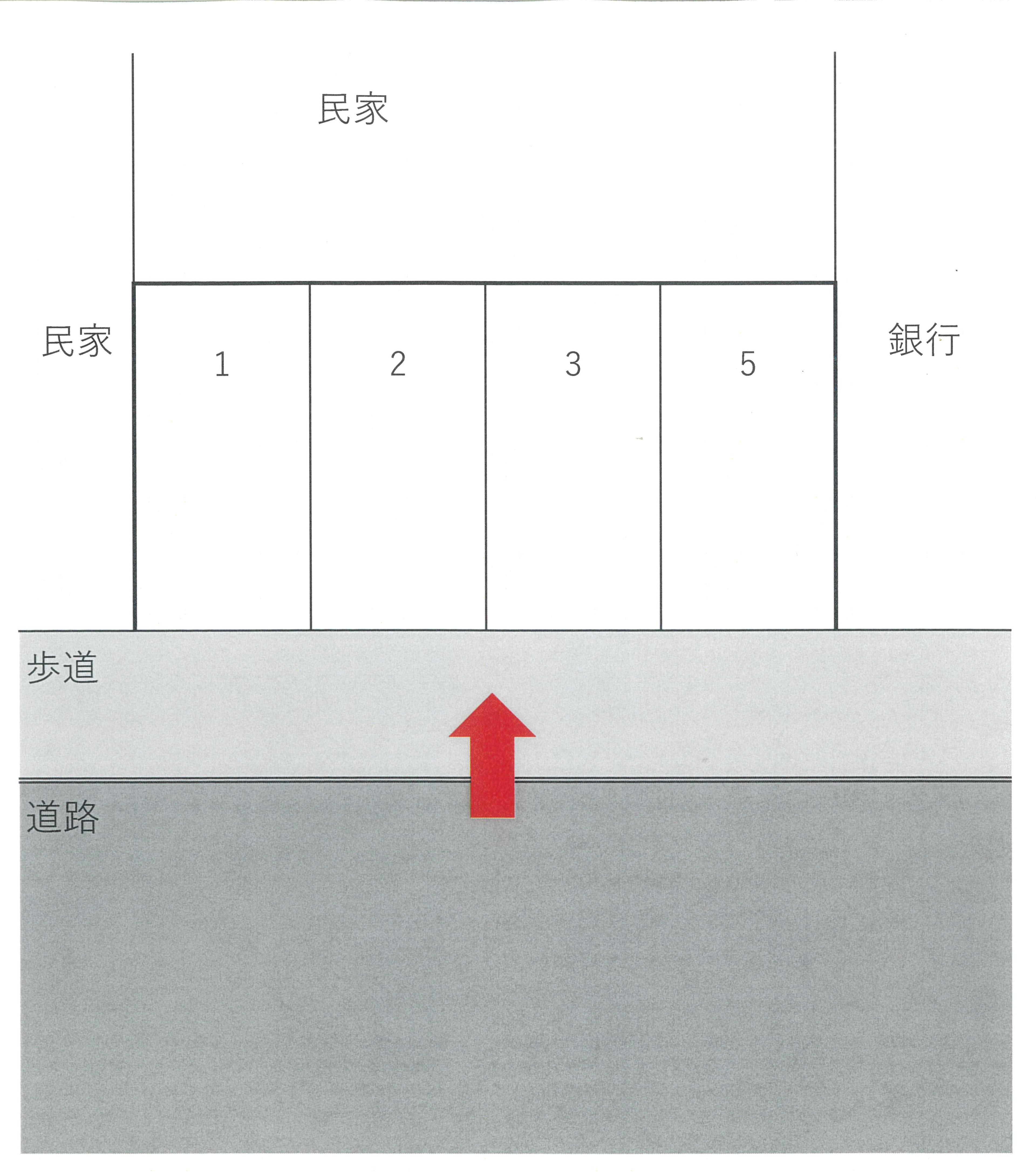 大橋通6丁目パーキングの駐車配置図
