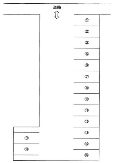 ＹＯパーキングの駐車配置図