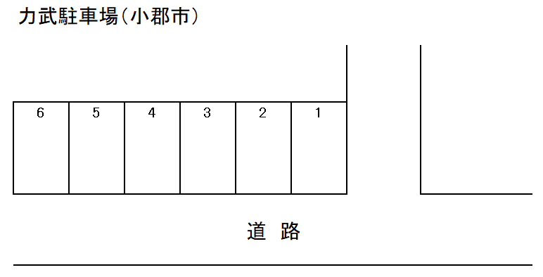 力武月極駐車場の駐車配置図