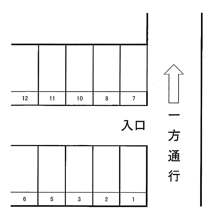 一里山N'sガレージの駐車配置図