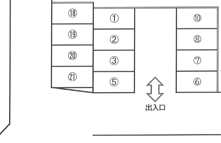 忠生中前駐車場の駐車配置図