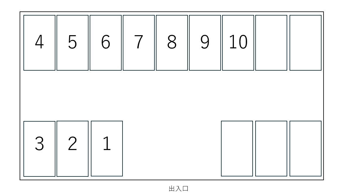 パセオパーキングの駐車配置図
