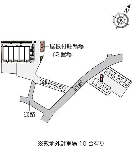 ミランダトリニティコートⅡ(56259)　敷地外駐車場の駐車配置図
