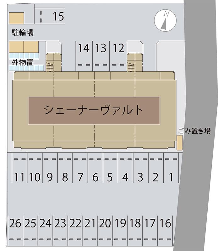 シェーナーヴァルトの駐車配置図