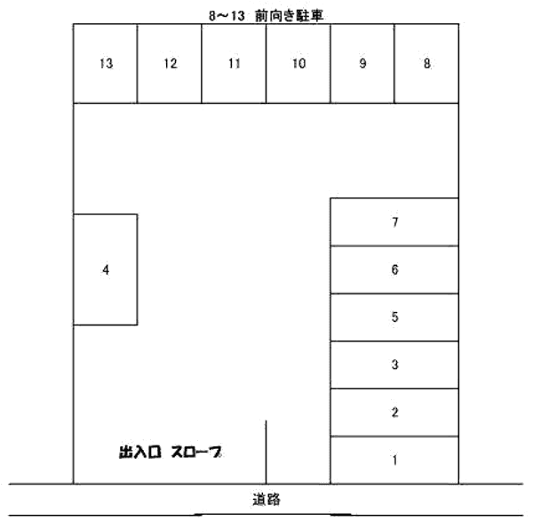 並木駐車場の駐車配置図