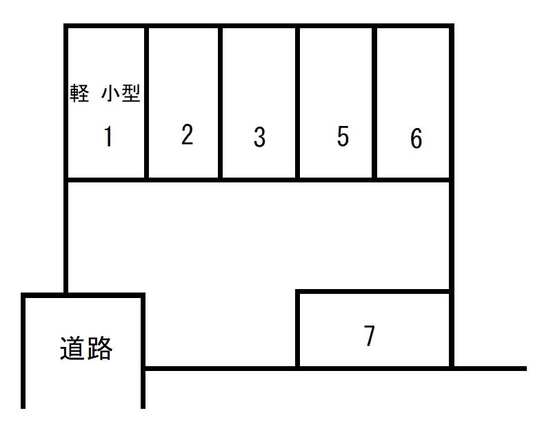 関東石油春日町駐車場の駐車配置図