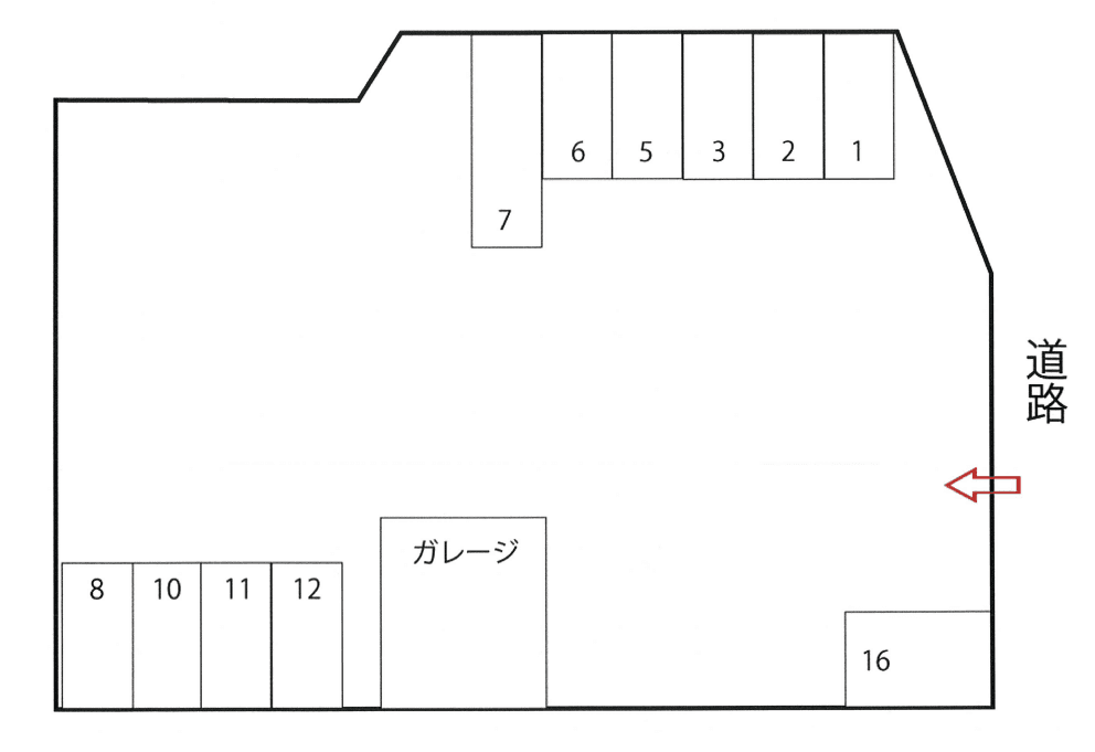 羽生小路青空駐車場の駐車配置図