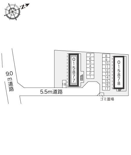 フルールⅠ(15877)の駐車配置図