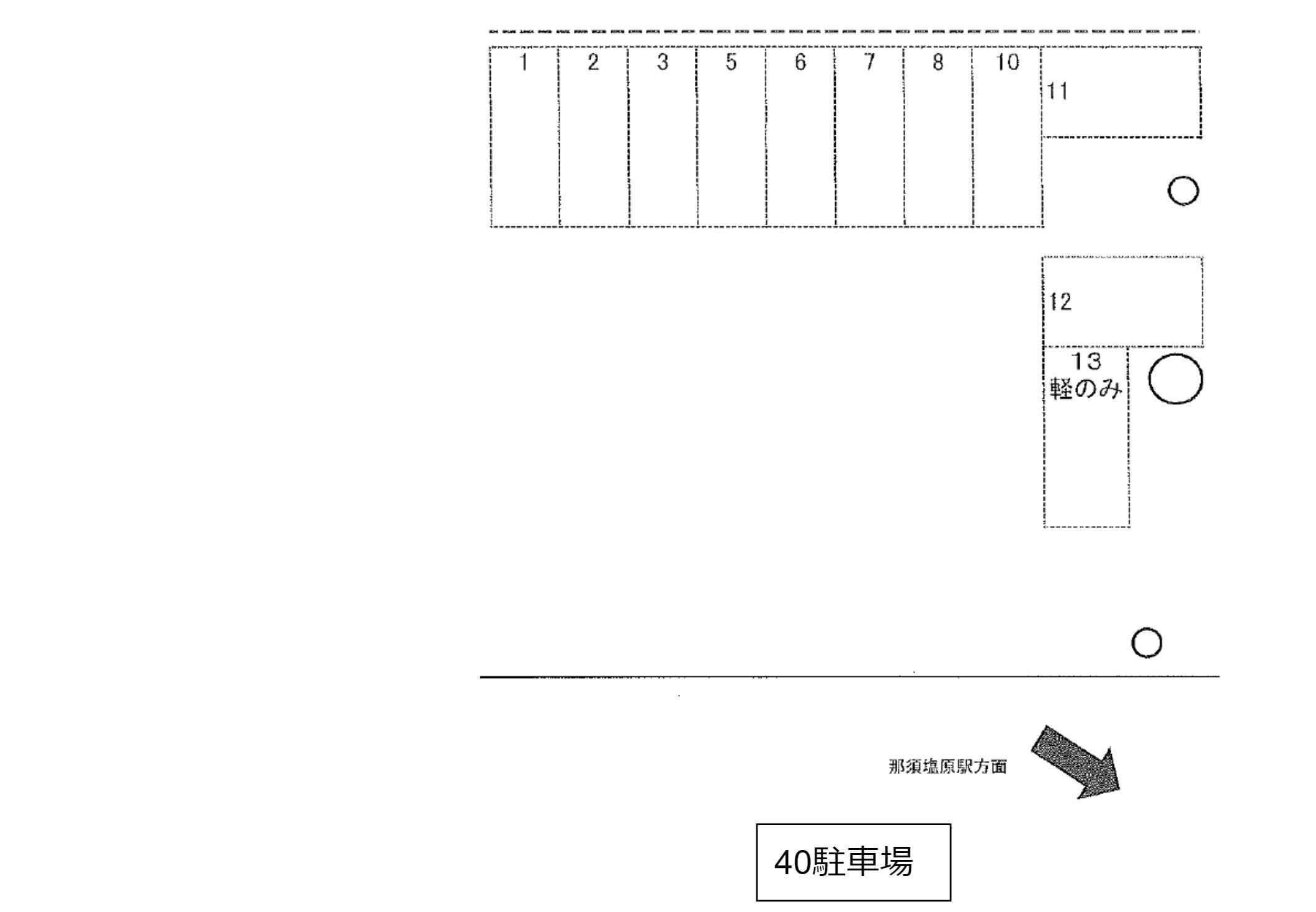 ４０駐車場の駐車配置図